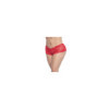 Shorty en dentelle rouge grande taille 